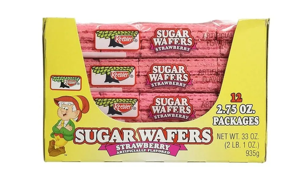 Keebler Sugar Wafers Twelve, Strawberry, 2.75 Ounce (Pack of 12), 33 Ounce Strawberry 12ct - product information 4
