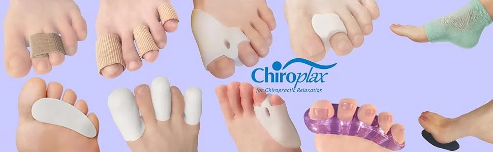 Chiroplax Tailor's Bunion Corrector Pad Bunionette Straightener Separator Cushion Pinky Toe Protector Shield Pain Relief Spacer Splint Cover Guard (6 Pack) - Chiroplax toe separator spacer stretcher correctors sleeve tube protector tailors bunion hammer toe