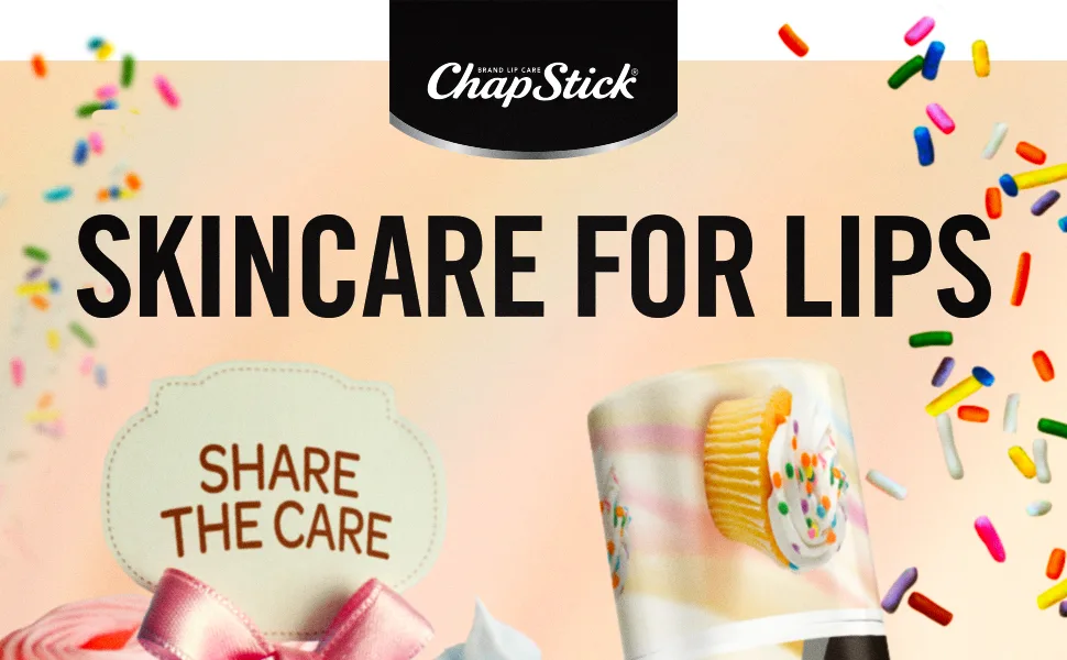 ChapStick Cake Batter Limited Edition Flavored Lip Balm Tubes, Lip Moisturizer for Lip Care - 0.15 Oz (Pack of 3) - ChapStick Skincare for lips