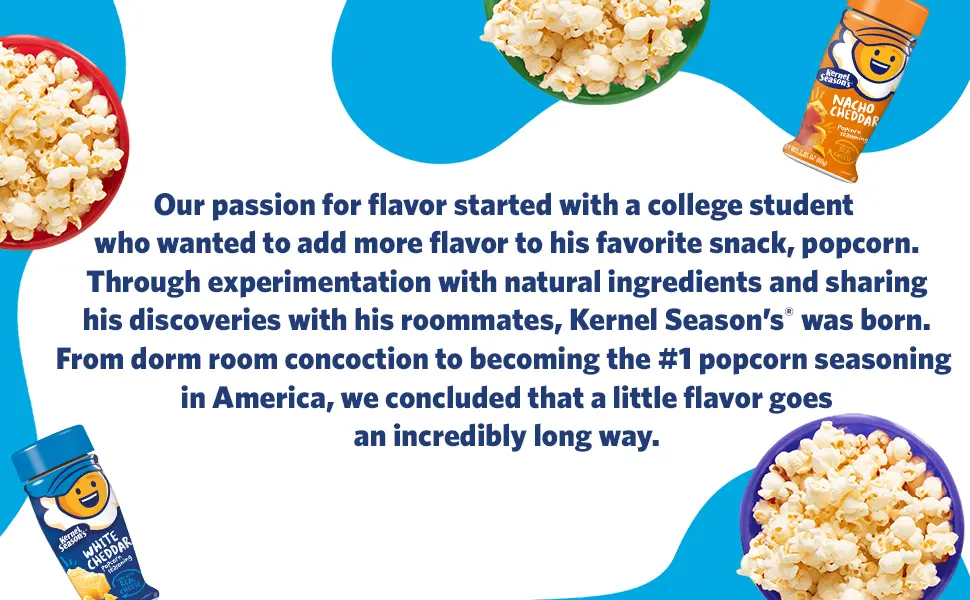 Kernel Season's Popcorn Seasoning, Kettle Corn, 3 Ounce (Pack of 6) Kettle-Corn 3 Ounce (Pack of 6) - flavor kernel season popcorn passion seasoning sprinkle taste brand story