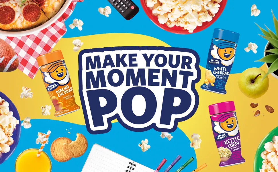 Kernel Season's Popcorn Seasoning, Kettle Corn, 3 Ounce (Pack of 6) Kettle-Corn 3 Ounce (Pack of 6) - make your moment pop popcorn kernel season seasoning flavor nacho cheese white cheddar kettle corn