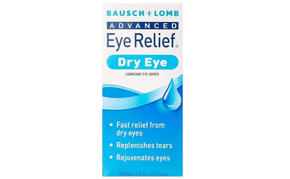 Bausch & Lomb Eye Drops for Dry Eyes & Redness Relief, Transparent, 0.5 Fl Oz (Pack of 3) (Packaging May Vary) - product information 1