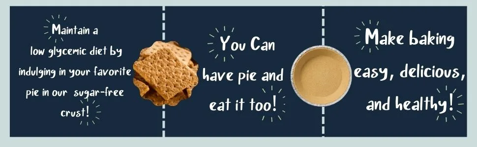 Fifty50 Foods Sugar Free Ready to Eat Graham Cracker Pie Crust, 6 Ounce (Pack of 3) - Info II