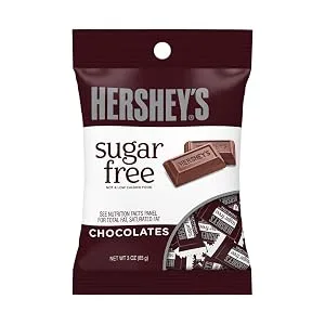 HERSHEY'S Sugar Free Chocolate Candy, Individually Wrapped, 3 oz Bag (Pack of 12) - product information 12