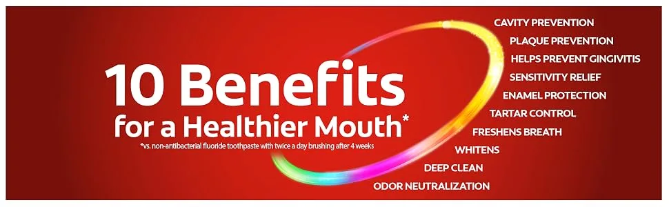 Colgate Total Toothpaste with Whitening, Clean Mint, 4.8 Ounce (Pack of 4) 4 Pack Clean Mint - Clean Mint