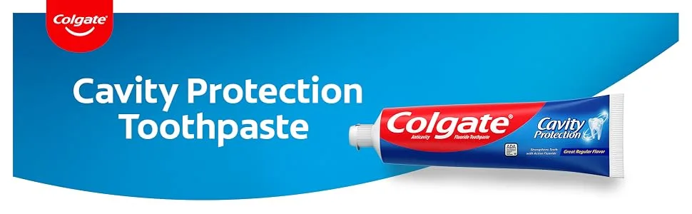 Colgate Cavity Protection Toothpaste with Fluoride - Great regular, White 6 Ounce (Pack of 6) - Colgate Cavity Protection Toothpaste