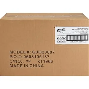 Genuine Joe GJO20007 Plastic Spoons, Ind-Wrapped, Med-Wght (Pack of 1000) - product information 2