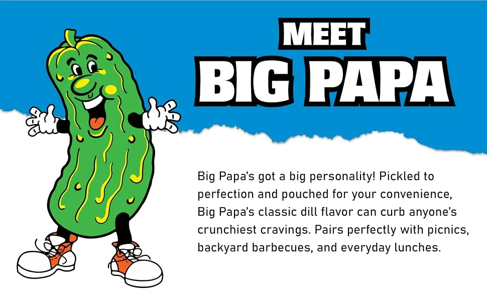Van Holten's Pickles - Big Papa Pickle-In-A-Pouch - 12 Pack Big Papa 7 Ounce (Pack of 12) - Big Papa Header