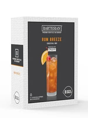 Bartesian Rum Breeze Cocktail Mixer Capsules, Pack of 8 Cocktail Capsules, for Bartesian Premium Cocktail Maker (55421) Rum Breeze - 8pk - Main