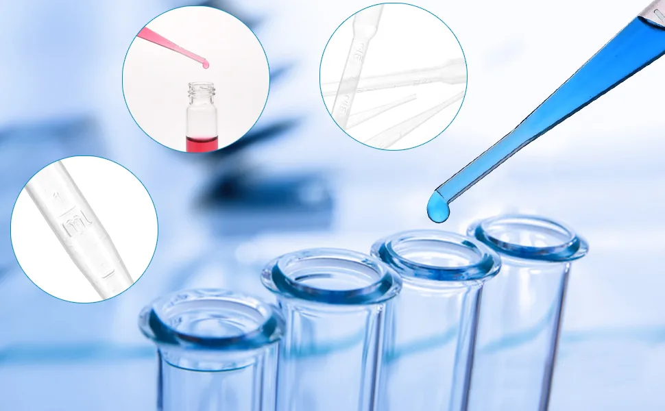 ESHATO 3ML Disposable Plastic Transfer Pipettes Calibrated Dropper Suitable for Science Laboratory DIY Art (100 Pieces) - 3M  Plastic Transfer Pipettes