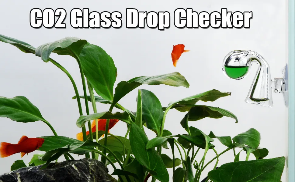 WEAVERBIRD CO2 Drop Glass Checker Aquarium Fish Tank Carbon Dioxide PH Checker Tester Monitor Cylinder Concentration Detector - CO2 Drop Glass Checker