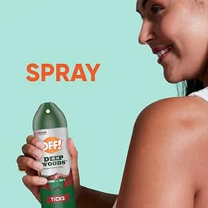 OFF! Deep Woods Tick and Mosquito Repellent Bug Spray for Camping Bug Repellent Safe for Clothing 170 g (Packaging May Vary) - spray