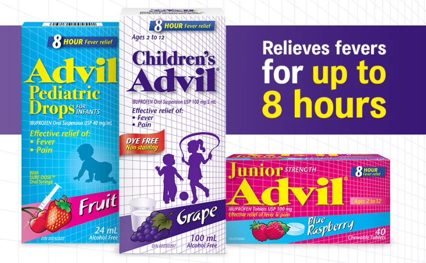 Junior Strength Advil (20 Count Blue Raspberry Flavour) Ibuprofen Chewable Tablets Fever Relief Blue Raspberry 20 Count (Pack of 1) - Children