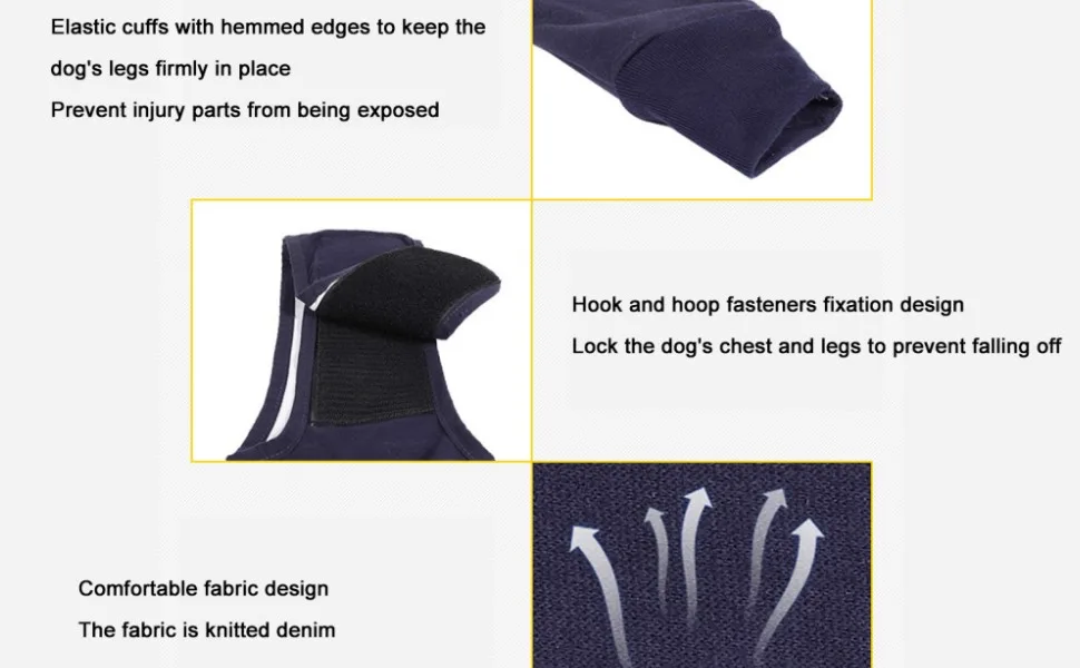 Dog Elbow Brace Protector Pads Dog Elbow Protector Highly Elastic Breathable Lick Proof Canine Elbow Protector for Postoperative Recovery (M) - product information 20