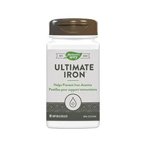 Nature s Way Ultimate Iron Supplement Helps Produce Red Blood cells Prevent Iron Anemia - 90 Soft Gels - ultimate iron