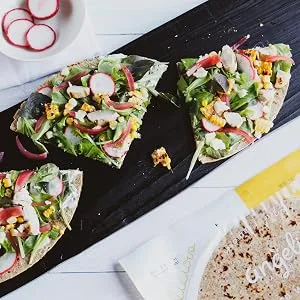 Angelic Bakehouse Flatzza Pack - 14 Ounce, Pack of 3 - Sprouted 7-Grain Flatbread Pizza Crust - Vegan, Kosher and Non-GMO (6 Crusts) Flatzza 14 Ounce (Pack of 3) - angelic bakehouse flatzza pizza bread crust
