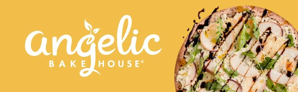 Angelic Bakehouse Flatzza Pack - 14 Ounce, Pack of 3 - Sprouted 7-Grain Flatbread Pizza Crust - Vegan, Kosher and Non-GMO (6 Crusts) Flatzza 14 Ounce (Pack of 3) - angelic bakehouse flatzza pizza flatbread crust