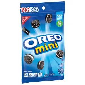 OREO Mini Chocolate Sandwich Cookies, Original Flavor, 12 -3 oz Big Bags CHOCOLATE 3 Ounce (Pack of 12) - image