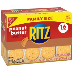 RITZ Peanut Butter Sandwich Crackers, Family Size, Pack of 16 * 1.38 oz - image