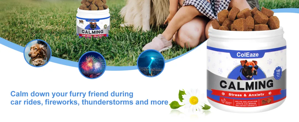 Dog Calming Chews 150 Count Anxiety Relief for Dogs Calming Treats for Dogs Chicken Flavour Chicken 150 Count - aec05