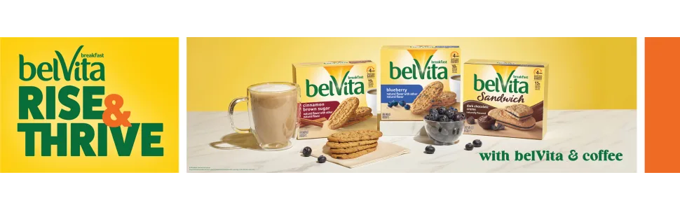 belVita Blueberry Breakfast Biscuits, 12 Packs (4 Biscuits Per Pack) - image