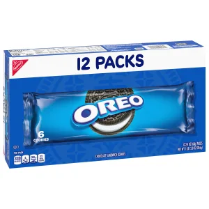 OREO Chocolate Sandwich Cookies, School Lunch Box Snacks, 2.4 Ounce (Pack of 12) - image