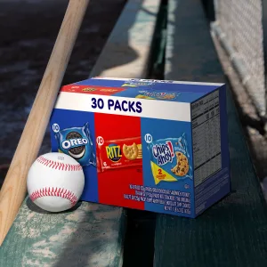 Nabisco Cookies & Cracker Variety Pack, OREO, RITZ & CHIPS AHOY!, 30 Snack Packs - image