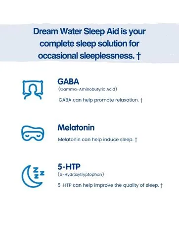 Dream Water Immunity Support Sleep Aid Drink Supplement - Sleepy Citrus - 12 Pack 2.5 oz Each - Dreamwater