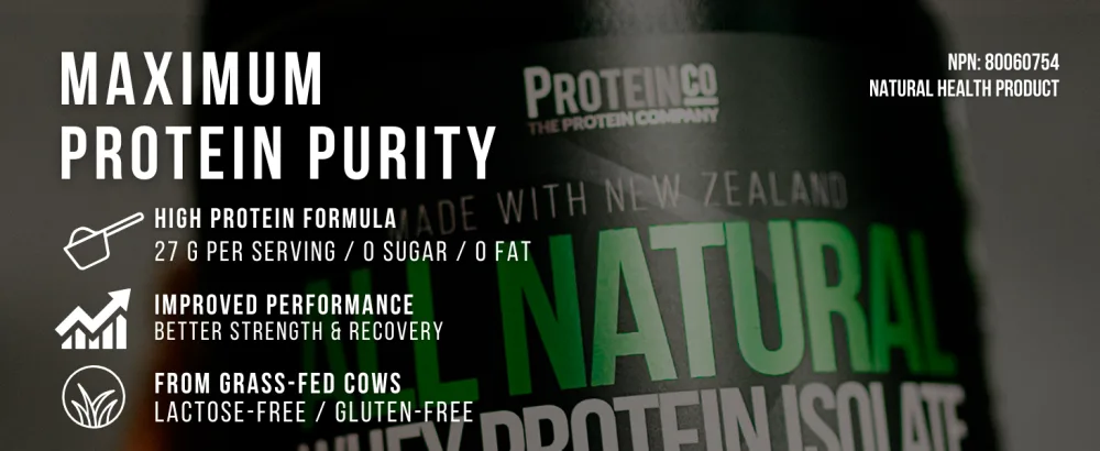 ProteinCo | All Natural New Zealand Whey Protein Isolate | Stevia | Grass Fed | 454g (Chocolate) - All Natural Isolate