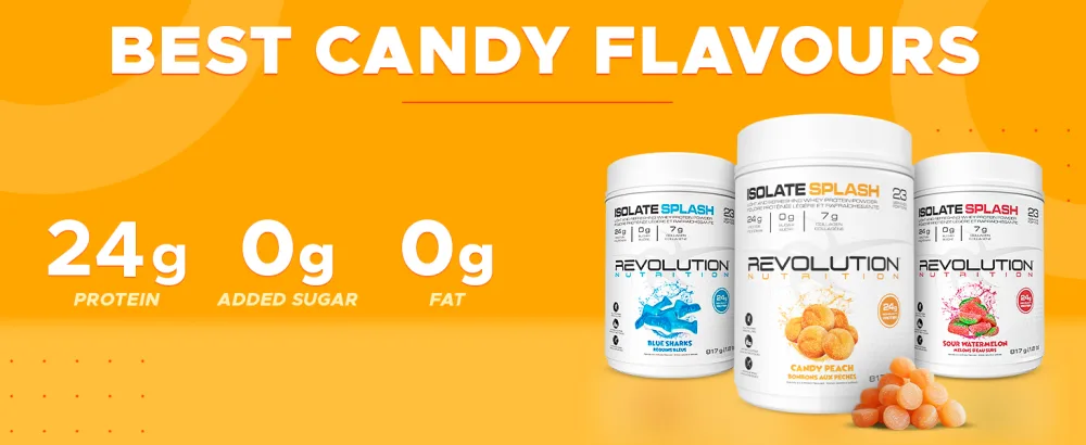 Revolution Nutrition Isolate Splash Clear Whey Protein Powder Juice-Type Protein Candy Flavour Collagen 24g Of Protein Per Scoop Zero Sugar 817g 23 Servings (Red Raspberry 1.8 Pound) Red Raspberry 1.8 Pound - IS_Banner_1