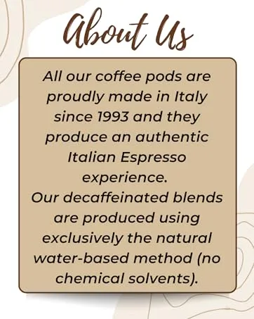 100 Delicitaly pods compatible with Nespresso machines Italian Expresso capsule (Decaffeinated) Decaffeinated 100 regular pods 100 count (Pack of 1) - about us