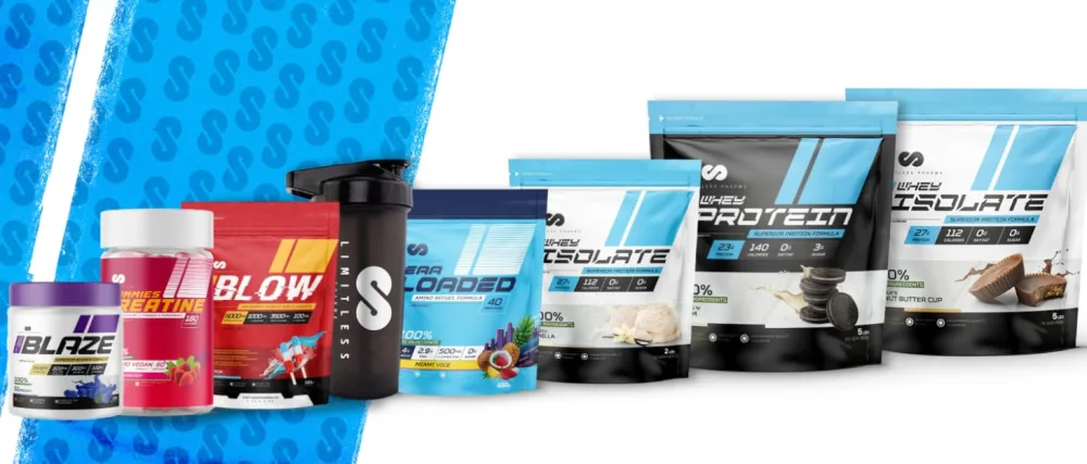 Limitless Pharma EAA Loaded | Intra Workout Essential Amino Acid Supplement | EAAs BCAAs L-Carnitine Electrolytes Sugar Free | Post Workout Muscle Recovery Energy Hydration | 40 Servings (Blue Raspberry) - limitless pharma