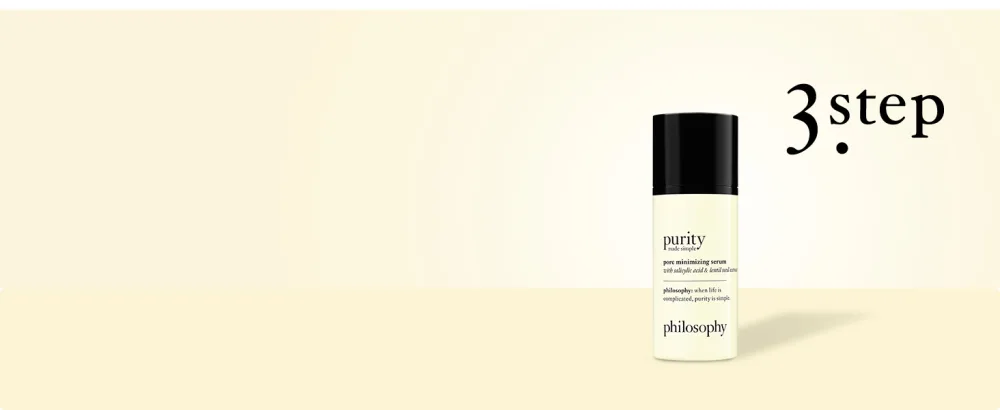 PHILOSOPHY purity made simple pore extractor - draws out impurities and shrink the look of pores for soft refreshed skin - PHILOSOPHY purity made simple pore minimizing serum