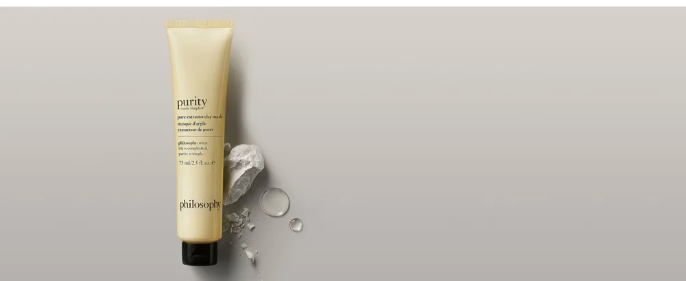 PHILOSOPHY purity made simple pore extractor - draws out impurities and shrink the look of pores for soft refreshed skin - PHILOSOPHY purity made simple pore extractor