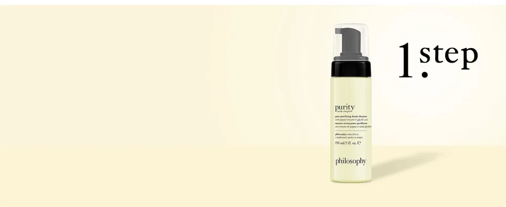 PHILOSOPHY purity made simple pore extractor - draws out impurities and shrink the look of pores for soft refreshed skin - PHILOSOPHY purity made simple pore purifying foam cleanser