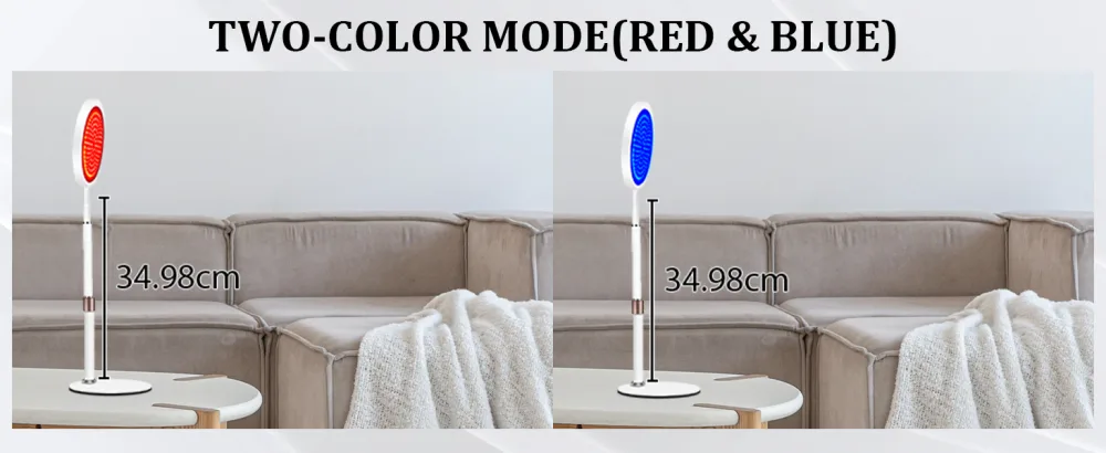 Red and Blue Light Lamp 850&660&415 3-IN-1 Chips Desgin 100LEDs Infrare Light Lamp Device for Home/Office Height Adjustable & Angle Adjustable & Timer - LED Light Lamp