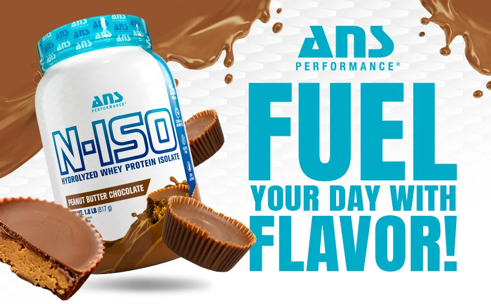 ANS Performance 100% Pure Hydrolyzed Whey Isolate Protein + BCAAs - 25g of Protein - Gluten Free Zero Lactose (Strawberry 5 lb) Strawberry 5 lb - Fuel your day with flavour!