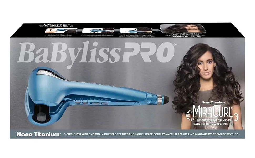 BaBylissPRO Miracurl Professional Curl Machine 3 in 1 (3/4" 1" and 1-1/4") Classic - BABNTMC3C