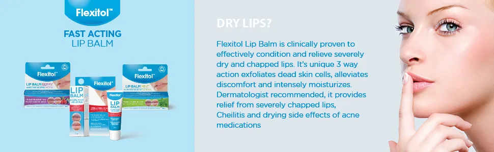 Flexitol Lip Balm - Mint - Best Balm for Dry and Chapped Lips - mint lip balm