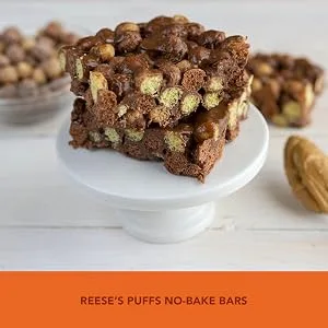 Reese's Puffs Chocolate Peanut Butter Cereal Box Made with Real Reese's Peanut Butter 326 Grams Package of Cereal - Reese