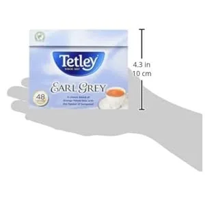 Tetley Earl Grey Black Tea - 48 Tea Bags 96 Grams Contains Caffeine Earl Grey 48s - product information 2