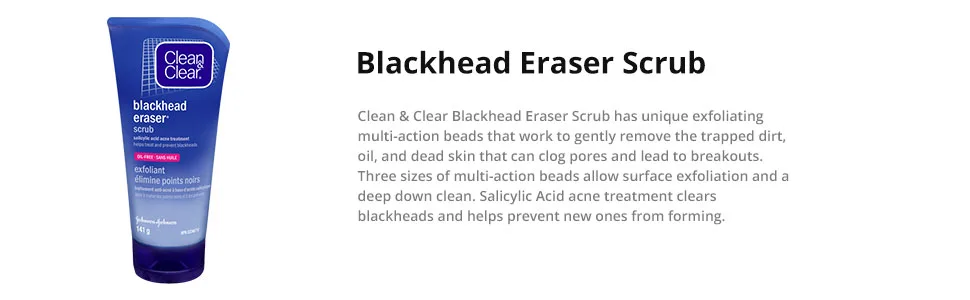 Clean & Clear Blackhead Eraser Scrub 141 G Scrub - Black Head - Clean and clear