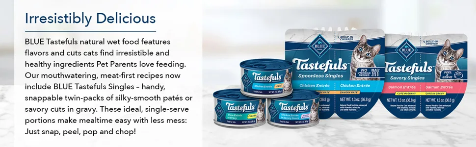 Tastefuls Natural Wet Kitten Food Chicken Entr e Pate 3 oz Multi Pack 6 ct. Multi Pack Kitten Chicken Pate - Tastefuls