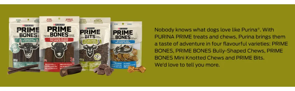 PRIME Bones Dog Treats Grass-Fed Beef - 496 g Pouch (1 Pack) - image
