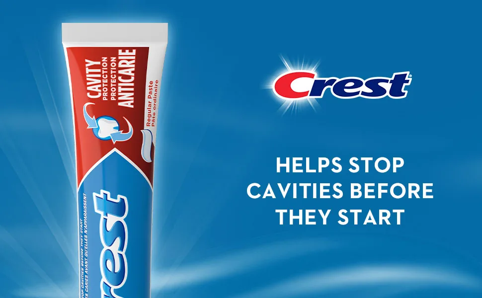 Crest Complete Toothpaste Whitening Plus Scope Minty Fresh 480 mL Total (4 Count of 120 mL Each) Toothpaste Scope (Pack of 4) - Crest helps stop cavities before they start.