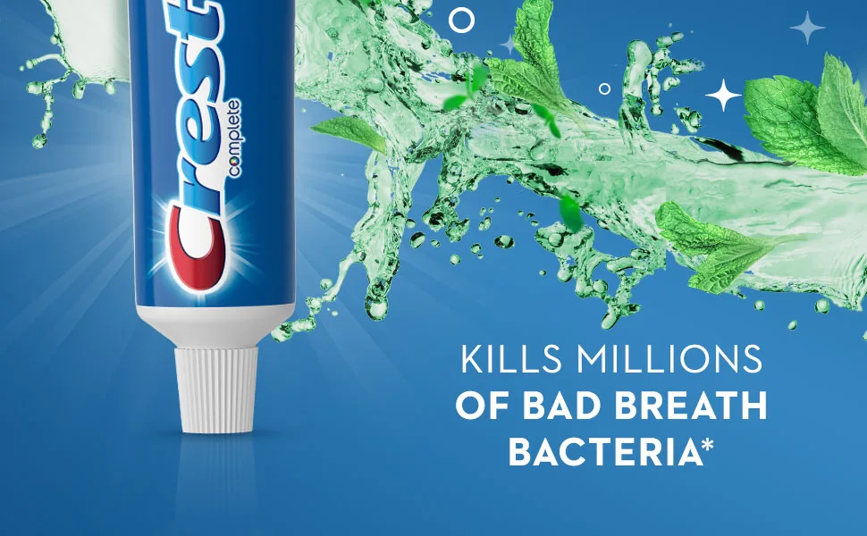 Crest Complete Whitening Toothpaste Plus Scope Minty Fresh 360 mL (Pack Of 3) Toothpaste Scope (Pack of 3) - Kills millions of bad breath bacteria* *in laboratory tests
