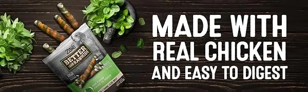 Zoe Better Than Rawhide Twists for Dogs + Better Than Rawhide Bones for Dogs (Mini BBQ Chicken Flavor) - product information 1