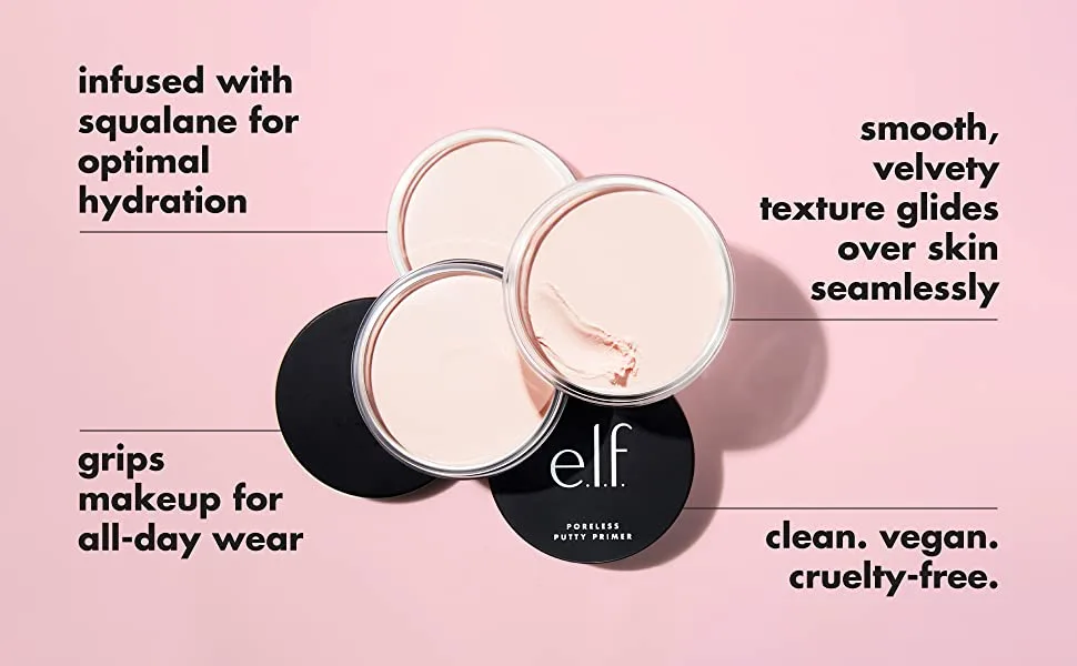 e.l.f. Poreless Putty Primer + Poreless Face Primer | Minimizes Pores & Preps Skin Poreless Putty Primer 21 g (Pack of 1) Putty Primer + Poreless Face Primer - product information 3