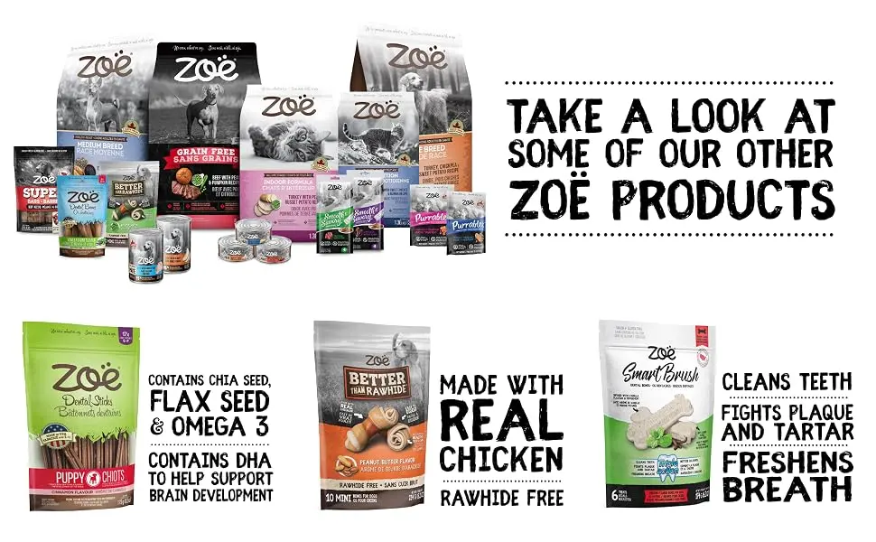 Zoe Super Bars for dogs + Zo Better Than Rawhide Bones for Dogs - product information 2