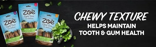 Zo Dental Bones - Vanilla and Mint Flavour - Small + Zoe Better Than Rawhide Twists for Dogs BBQ Chicken Flavor 12 Pack - product information 1